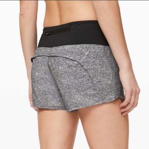 Lululemon Run Times Short II *4" Heather Lux Black